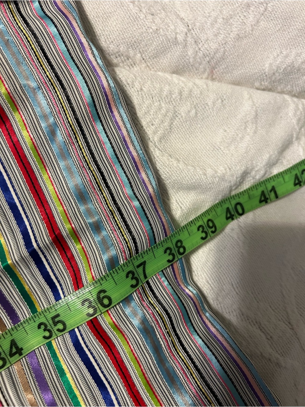 Homemade 1950s Multi-Color Striped Maxi Skirt Size 2 Re-Hemmed New Zipper Handle - Picture 9 of 9